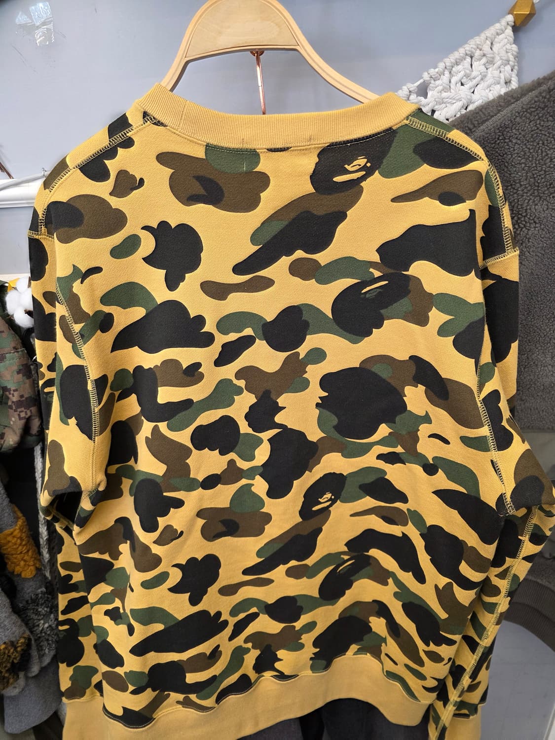 베이프 Bape 황계 카모 기모 맨투맨 L 상품이미지3
