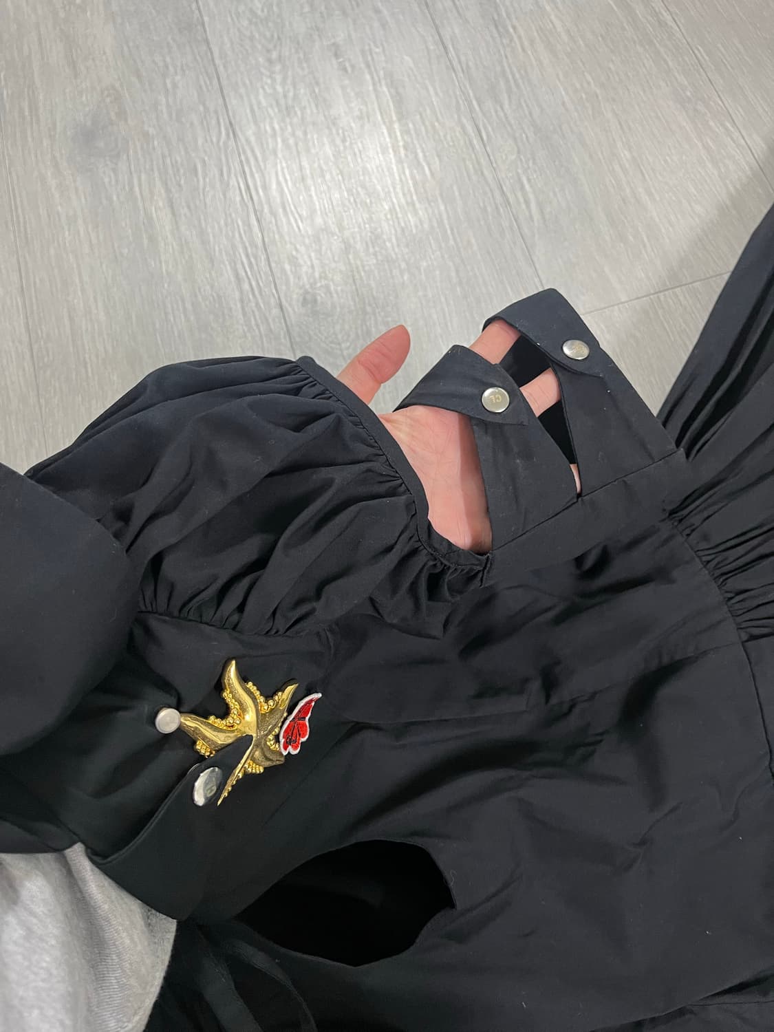 초포바 로위나 드레스 블랙 XS 상품이미지5