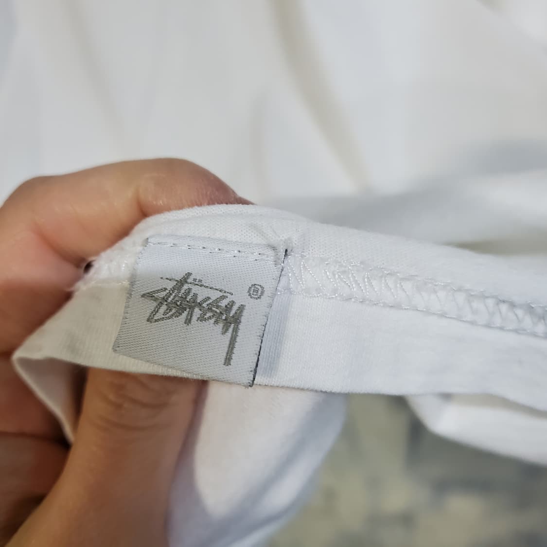 스투시 STUSSY 화이트 반팔 티셔츠  상품이미지4