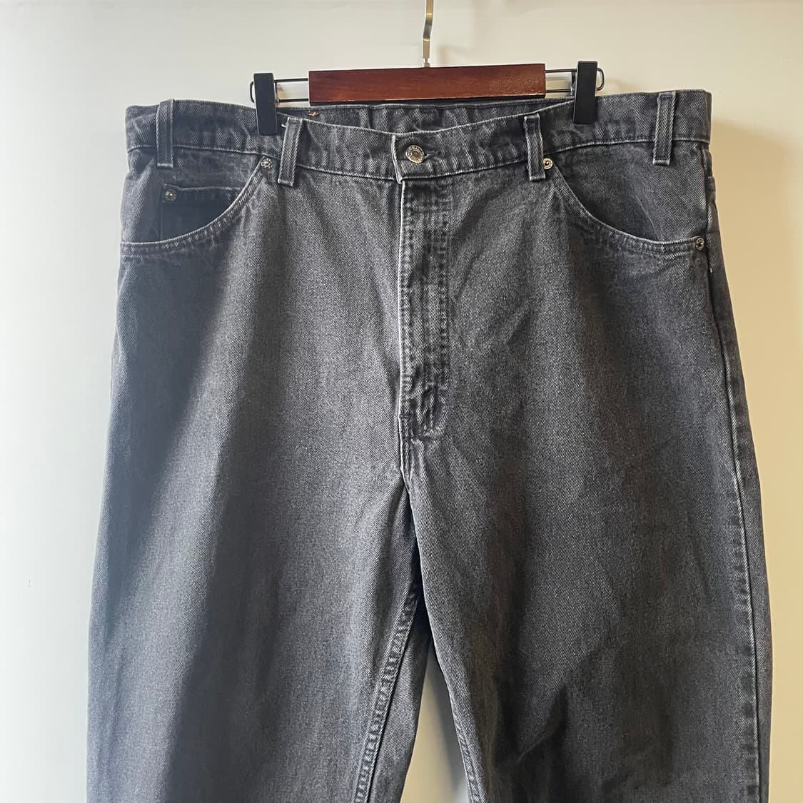 90s 리바이스550 흑청데님팬츠 USA 상품이미지2