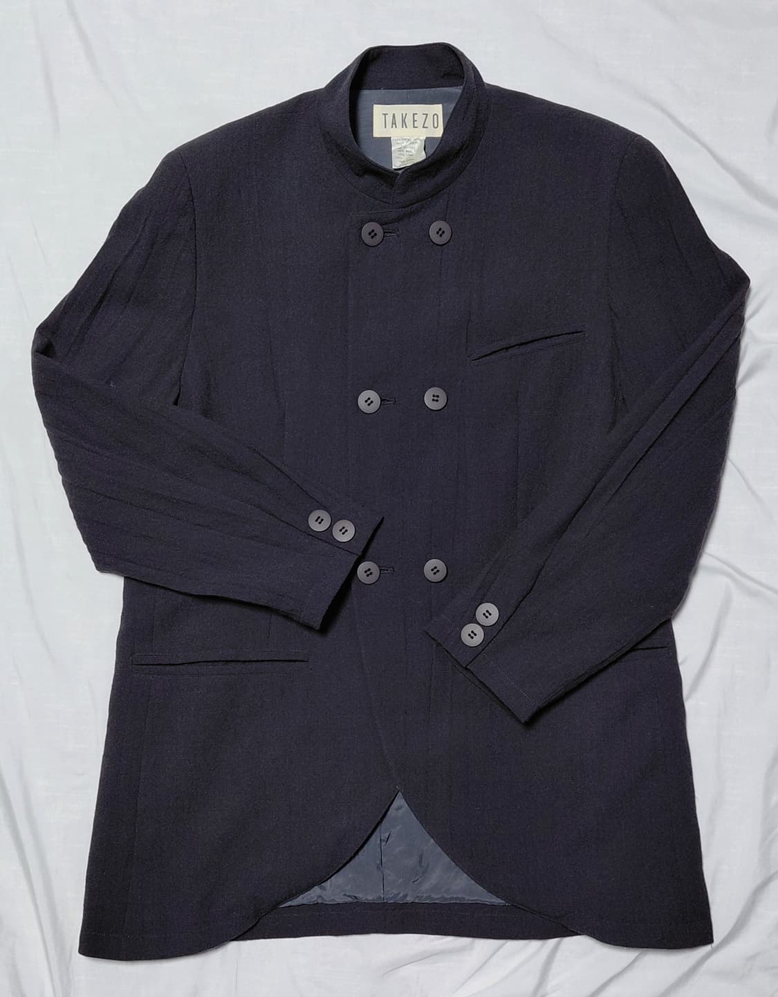 90s 타케조(TAKEZO) 아방가르드 울 100% 더블 자켓 상품이미지1