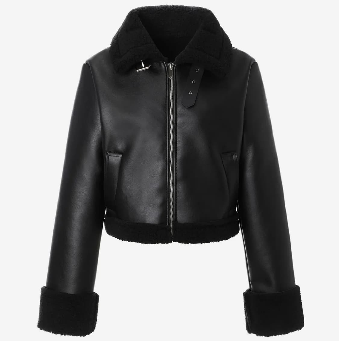 카키포인트 무스탕 블랙 상품이미지1