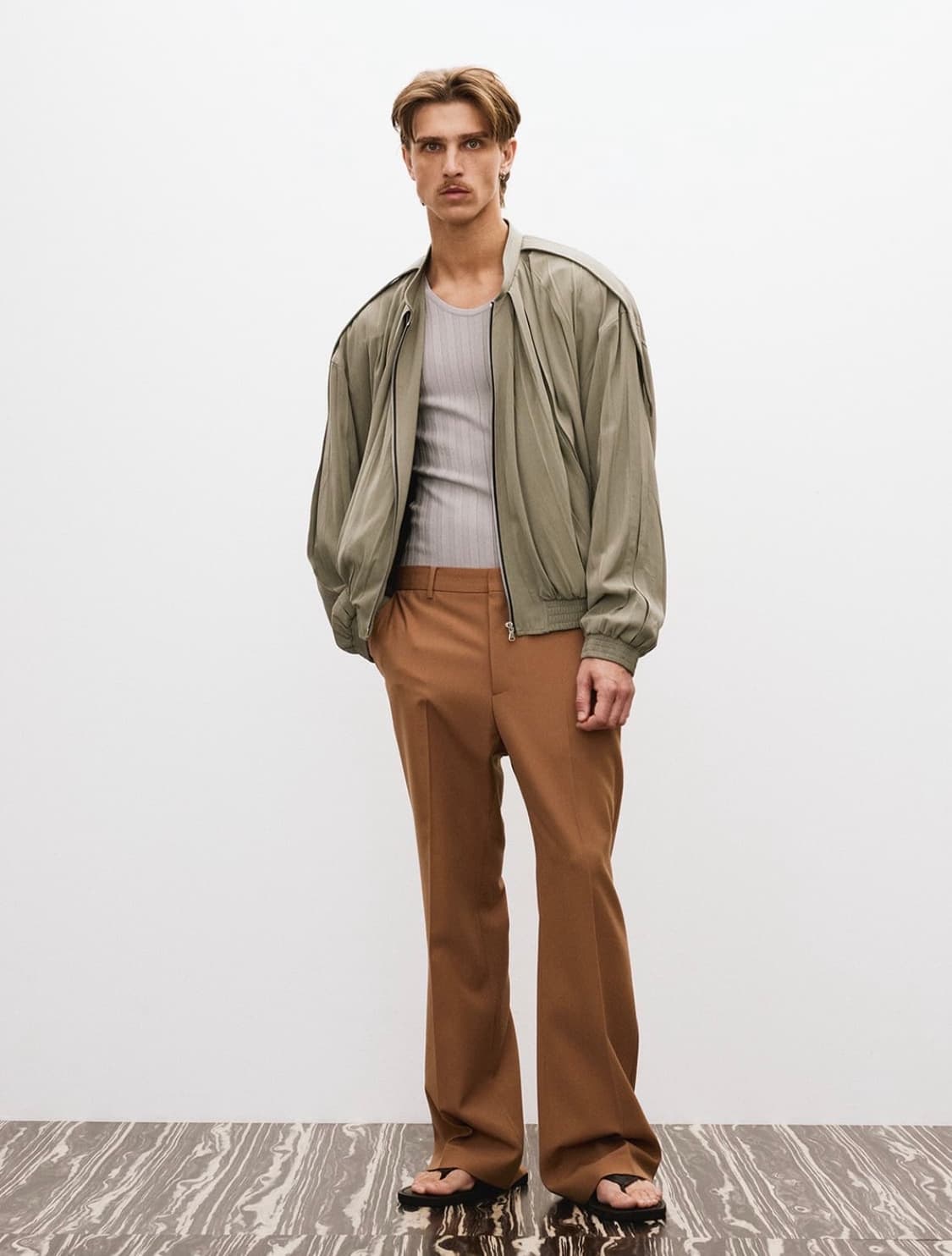 렉토 25ss 로즈베이지 m자켓 m팬츠 셋업 상품이미지2