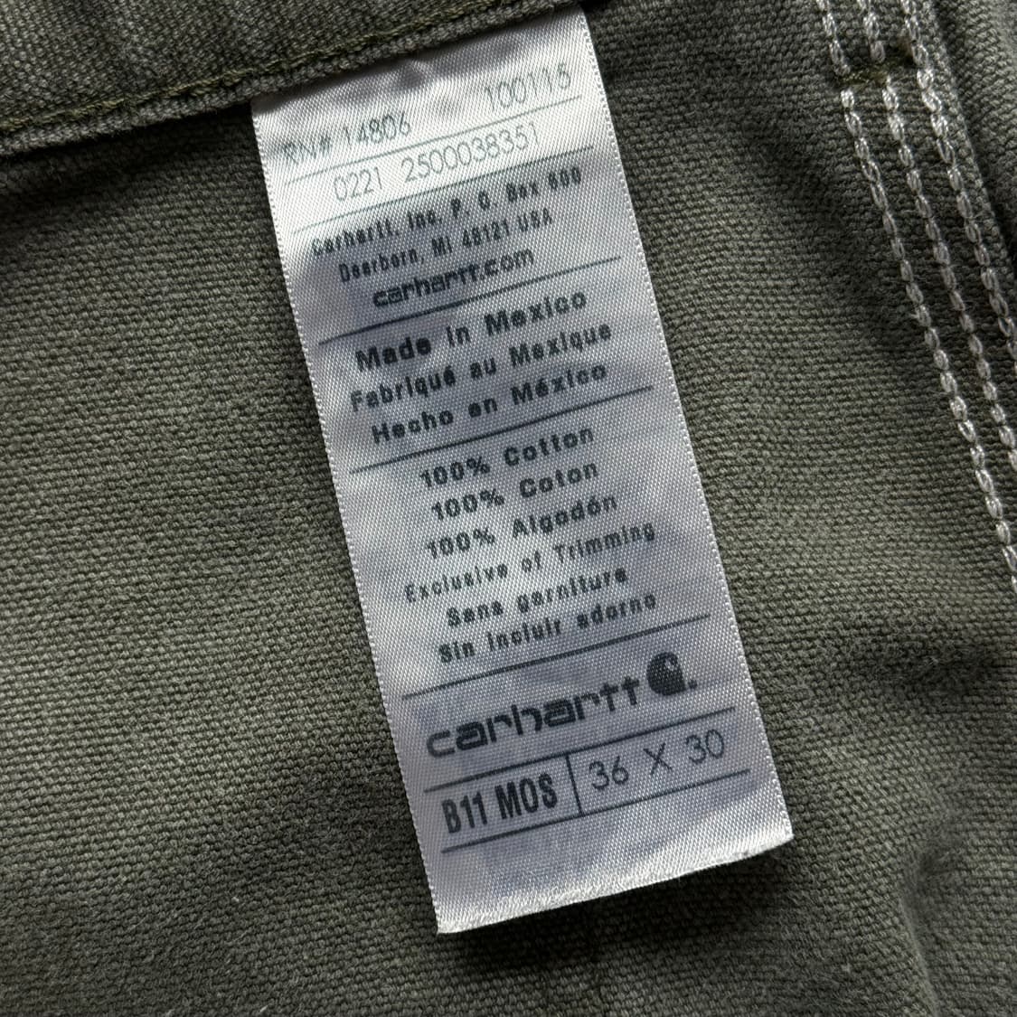 칼하트 B11 싱글니 카펜터 팬츠 상품이미지9