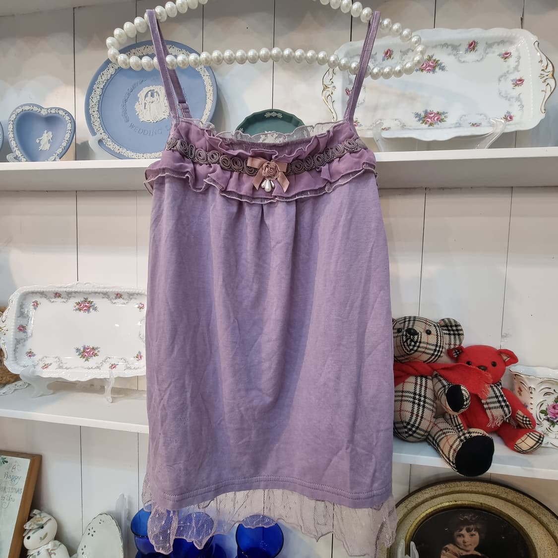 axes femme 라벤더 로맨틱 레이스 캐미솔 상품이미지1