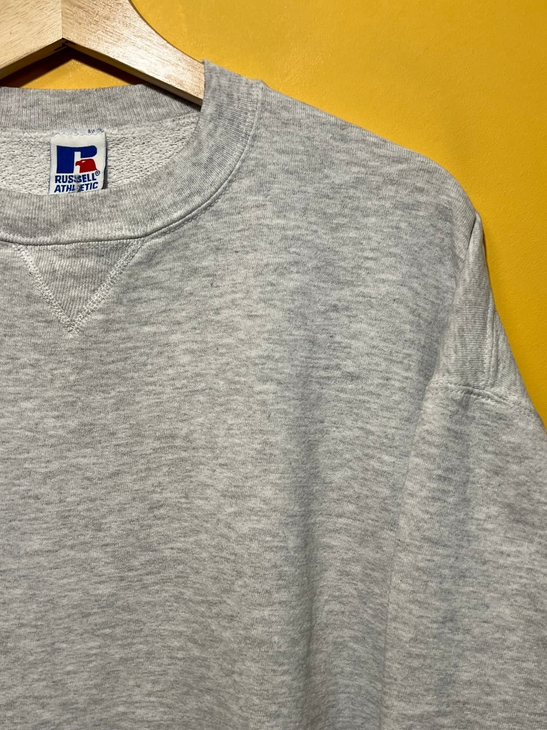 90's [XL] 러셀 애슬레틱 빈티지 맨투맨 그레이 무지 크루넥 스웨트 상품이미지4
