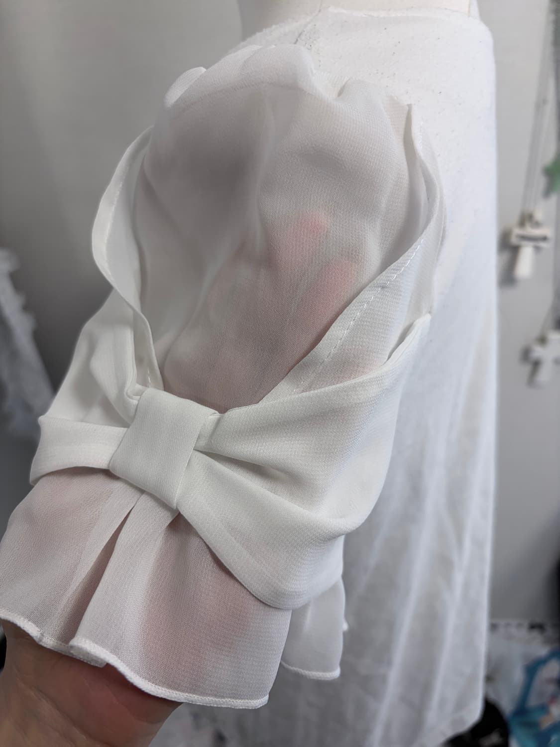 쉬폰 리본 러블리 반팔 상품이미지6
