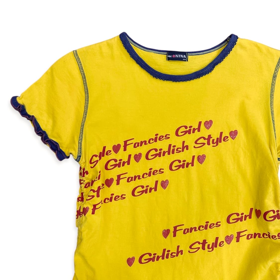 String Funky Lettering Short Sleeve Top 상품이미지4