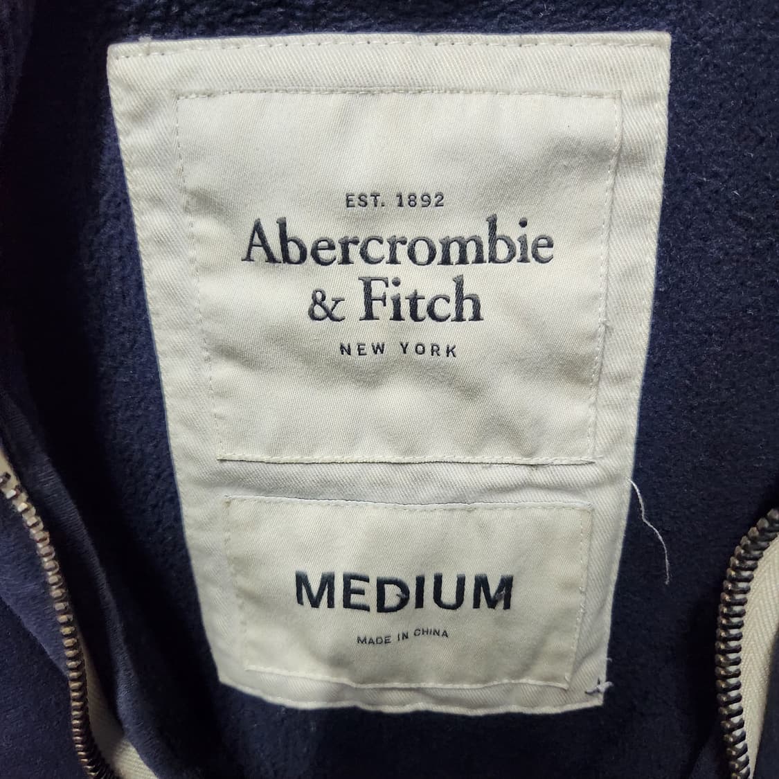 아베크롬비 로고/사이드 자수 빈티지 후드집업L 상품이미지5