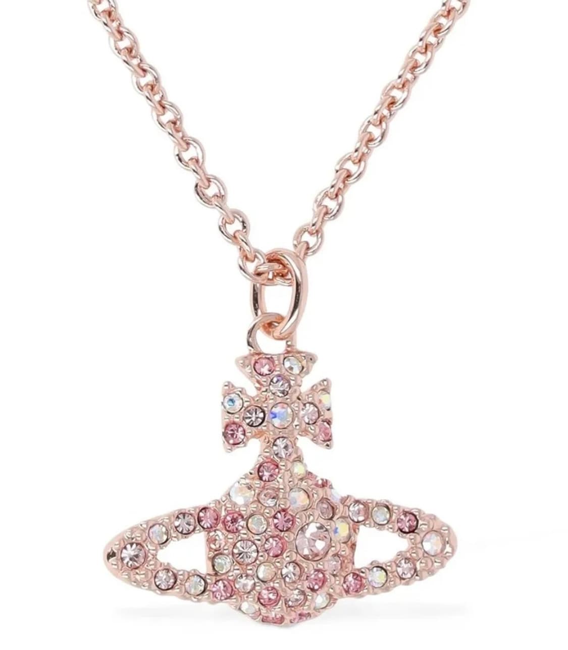 비비안 웨스트우드 그레이스 바스 릴리프 펜던트 핑크 골드 상품이미지2