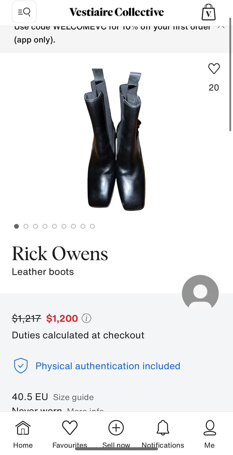 릭오웬스 스퀘어토 앵클 부츠 상품이미지8