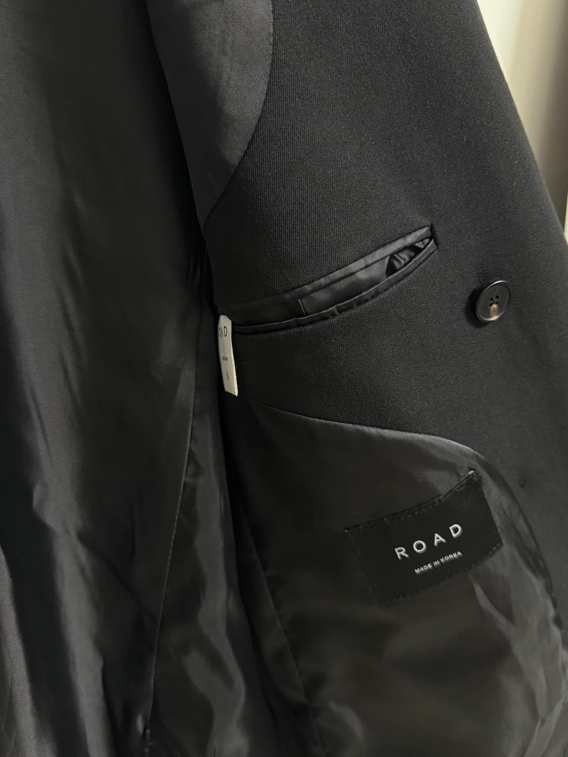 블랙 더블 버튼 블레이저(오버핏) 상품이미지3