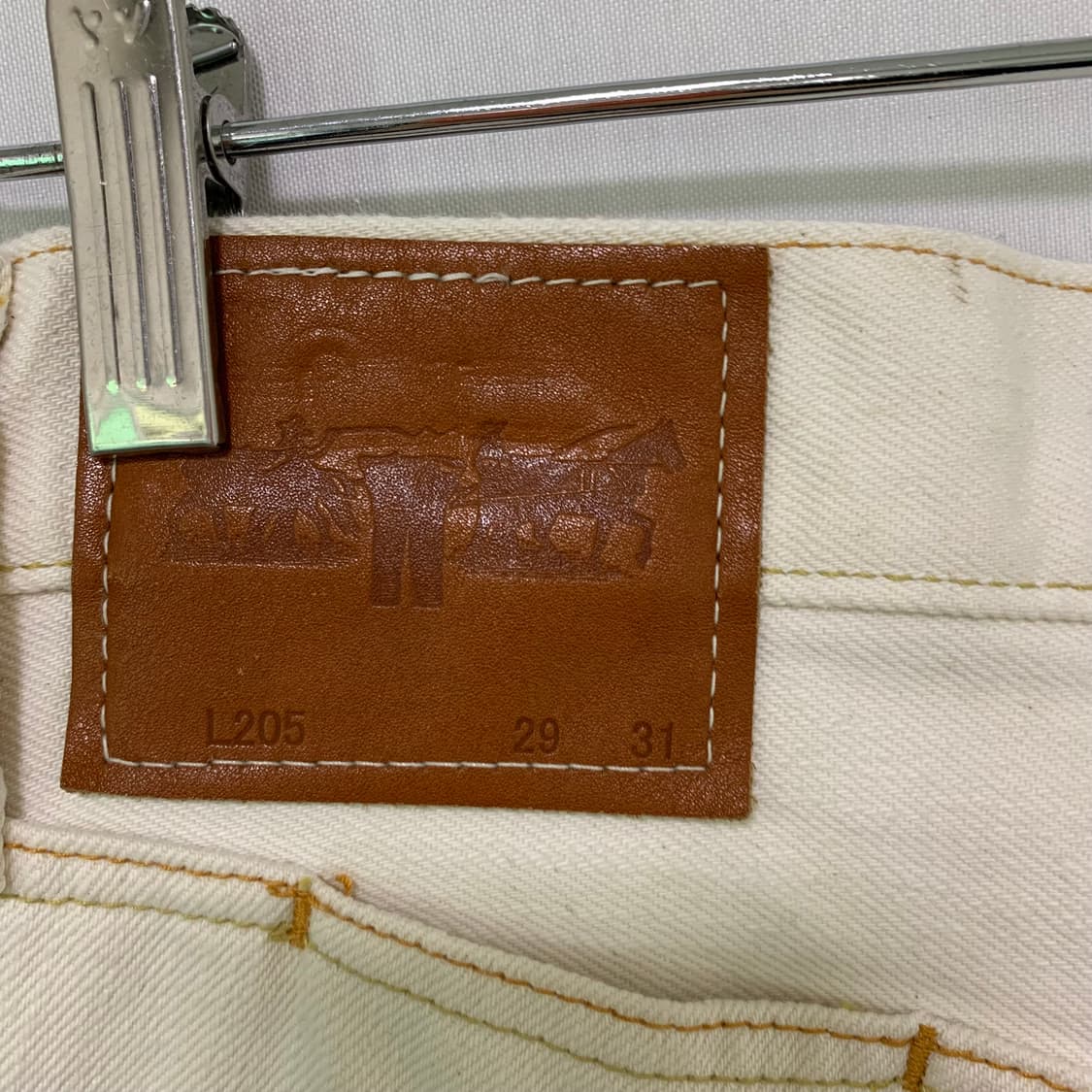 빈티지 리바이스 생지 아이보리 데님 코튼 팬츠 면바지 29인치 상품이미지4