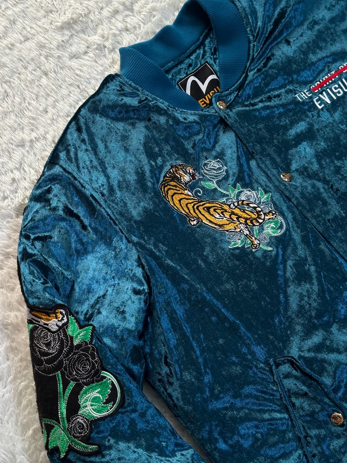 EVISU 블루 벨벳 호랑이 스카잔 상품이미지6