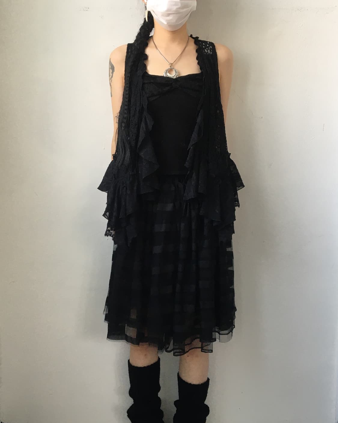 Drape point punching vest 상품이미지6