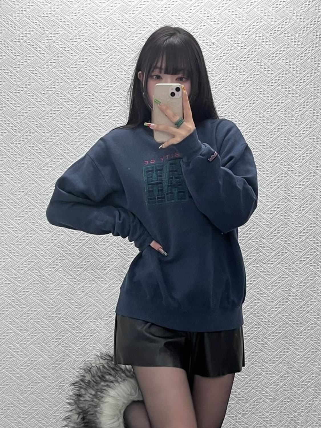 잔스포츠 올드스쿨 레트로 체크로고 약기모 맨투맨 M C09589 상품이미지1