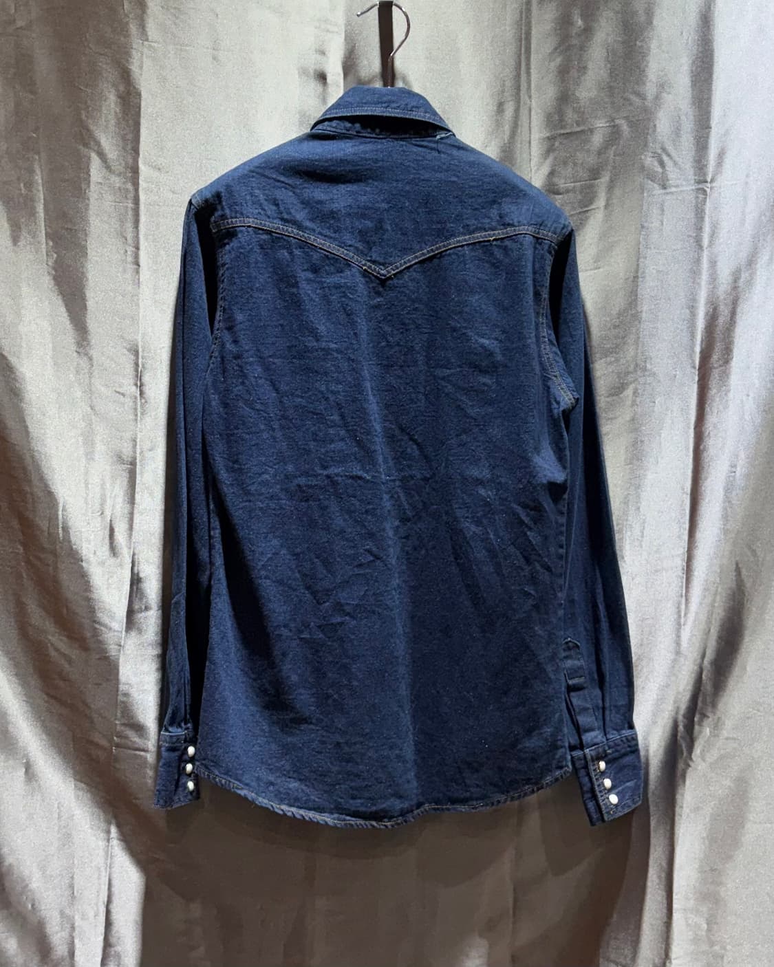 M Wrangler 랭글러 투포켓 웨스턴 생지 데님셔츠 상품이미지3