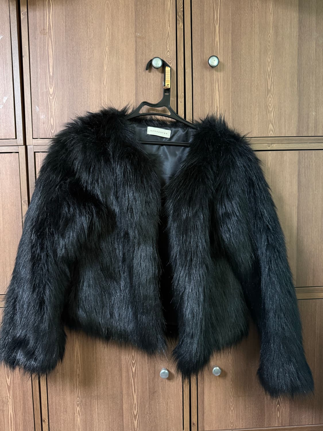 블랙 퍼 자켓  상품이미지1