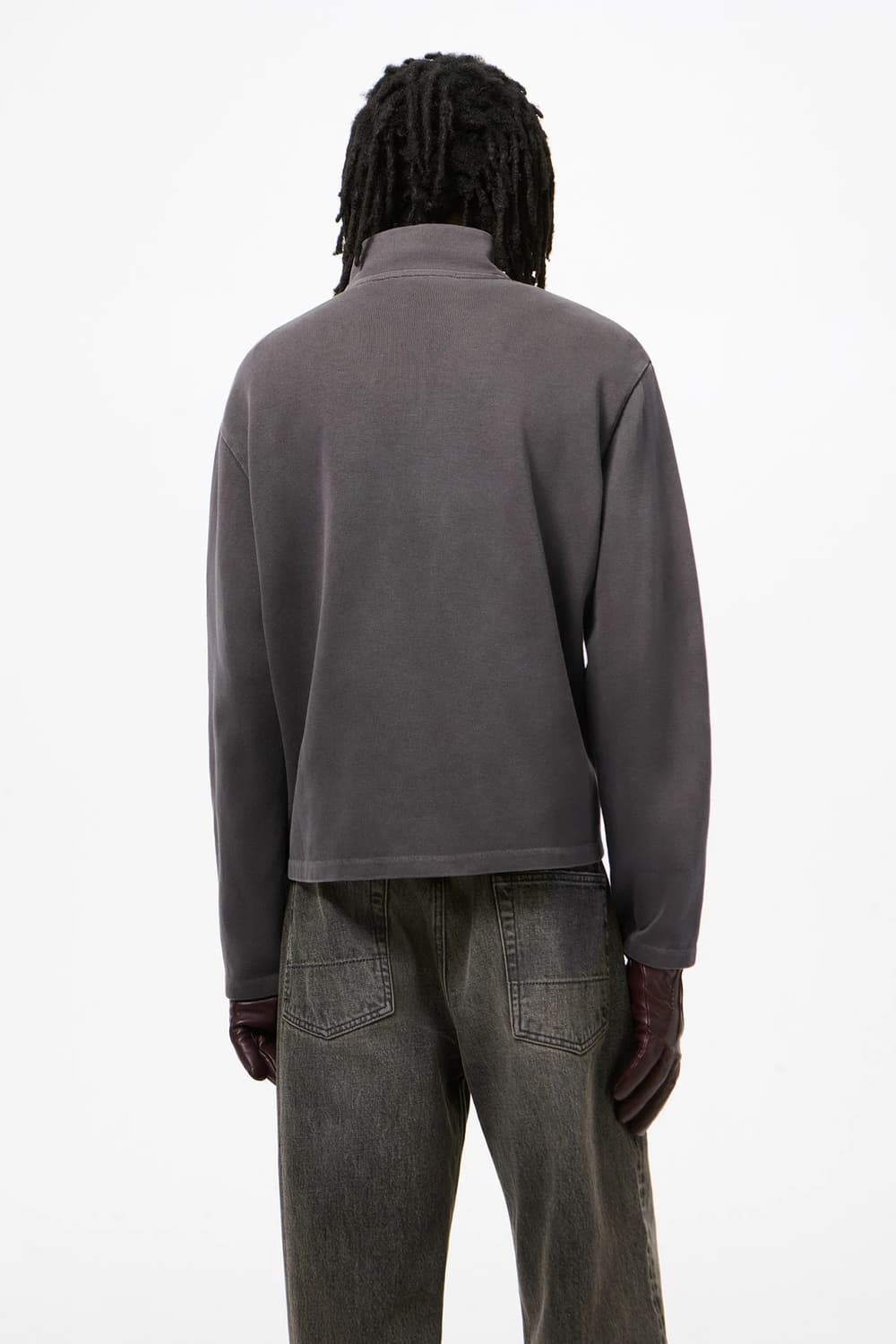 [46,48,50,52]아워레가시 26ss 슈렁큰 집업/그레이 상품이미지4