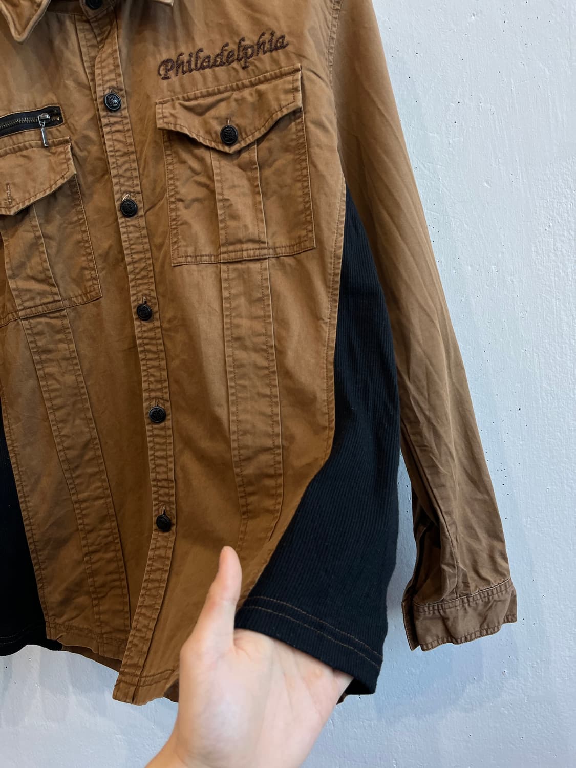 Slow Hand Jam 필라델피아 자수 밀리터리 셔츠 상품이미지5