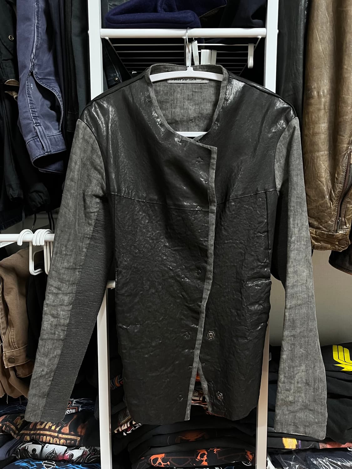 Transit Leather/Linen Jacket 상품이미지2