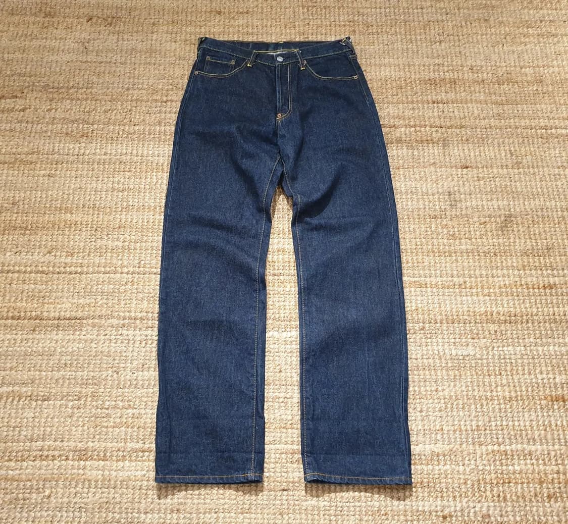 에비수 빅 로고 힌치백 데님 팬츠 상품이미지2