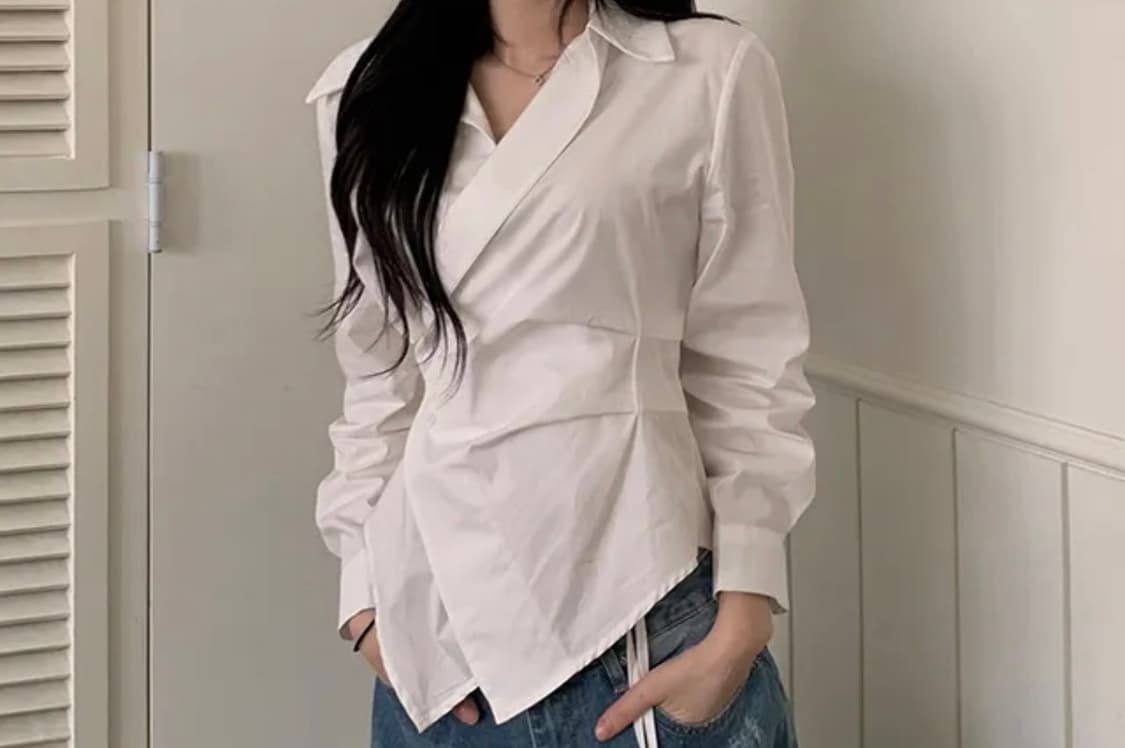 사선 포인트 셔츠 상품이미지1