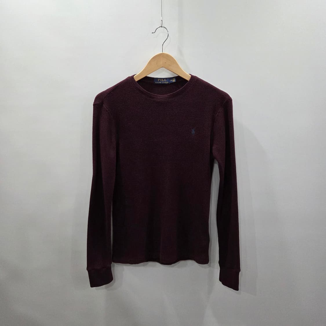 폴로랄프로렌 우먼 와플 롱슬리브 버건디 M  상품이미지1