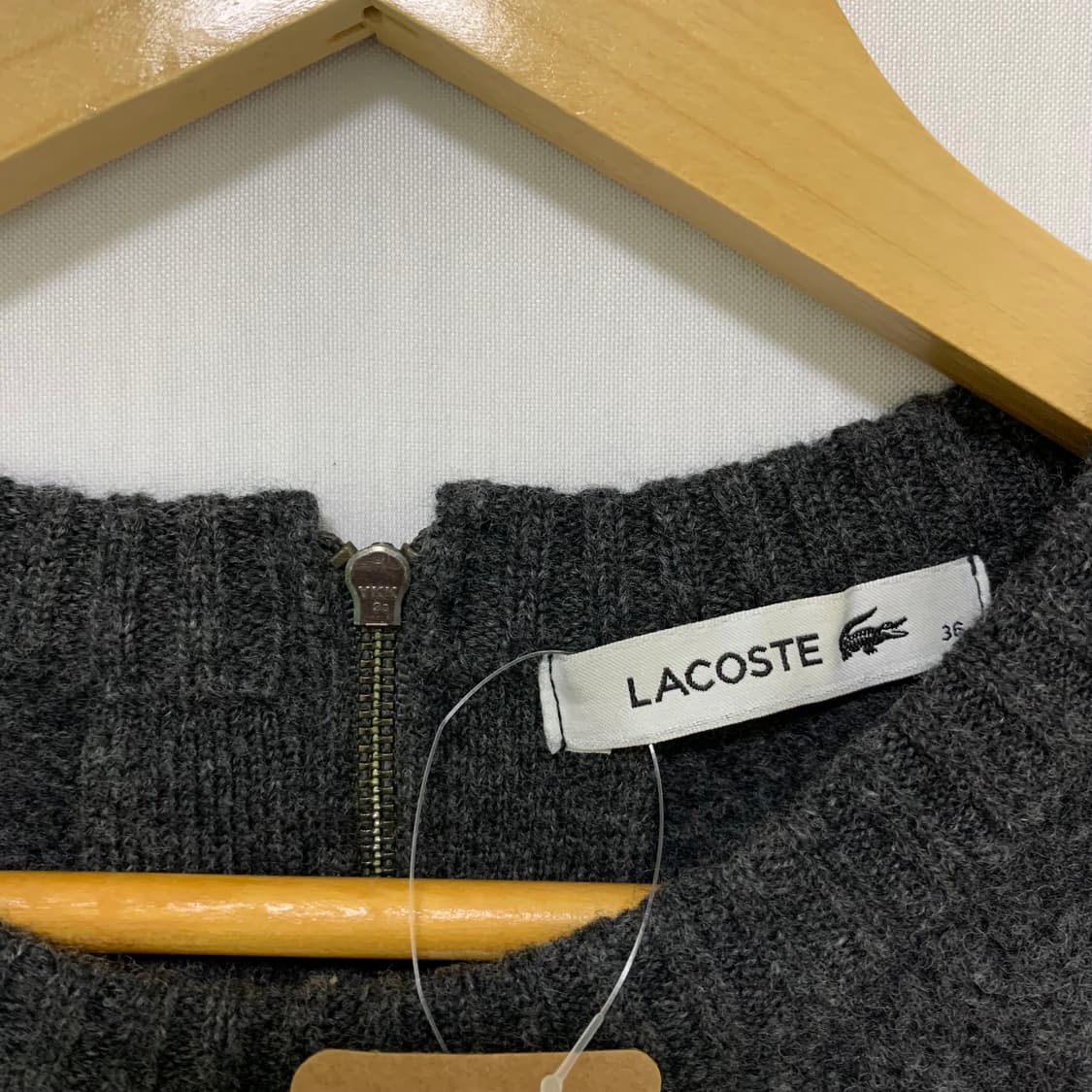 라코스테 케이블 니트 롱 원피스 빈티지 여성 스웨터 36 사이즈 상품이미지6