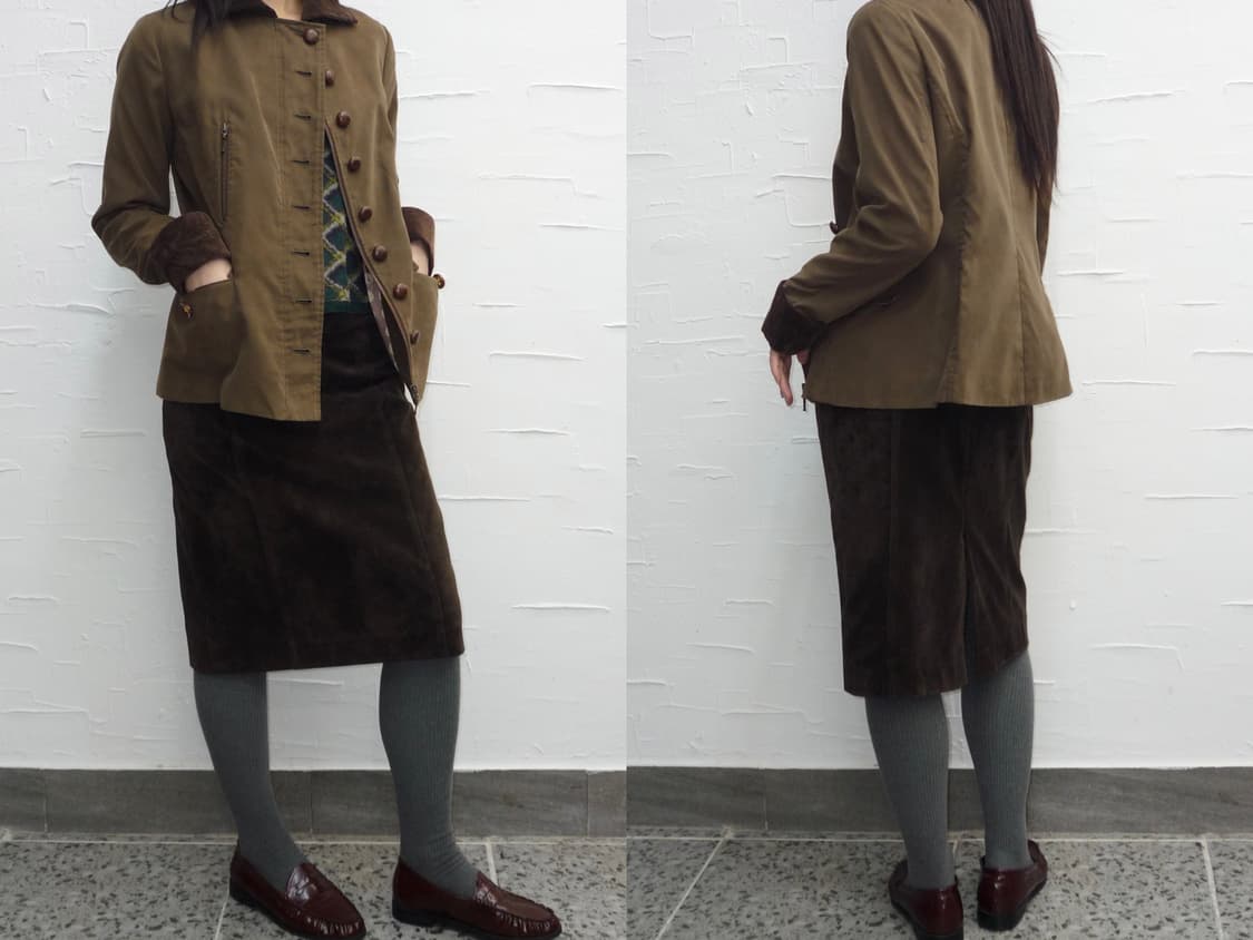 Brown buttons suede jacket 상품이미지2