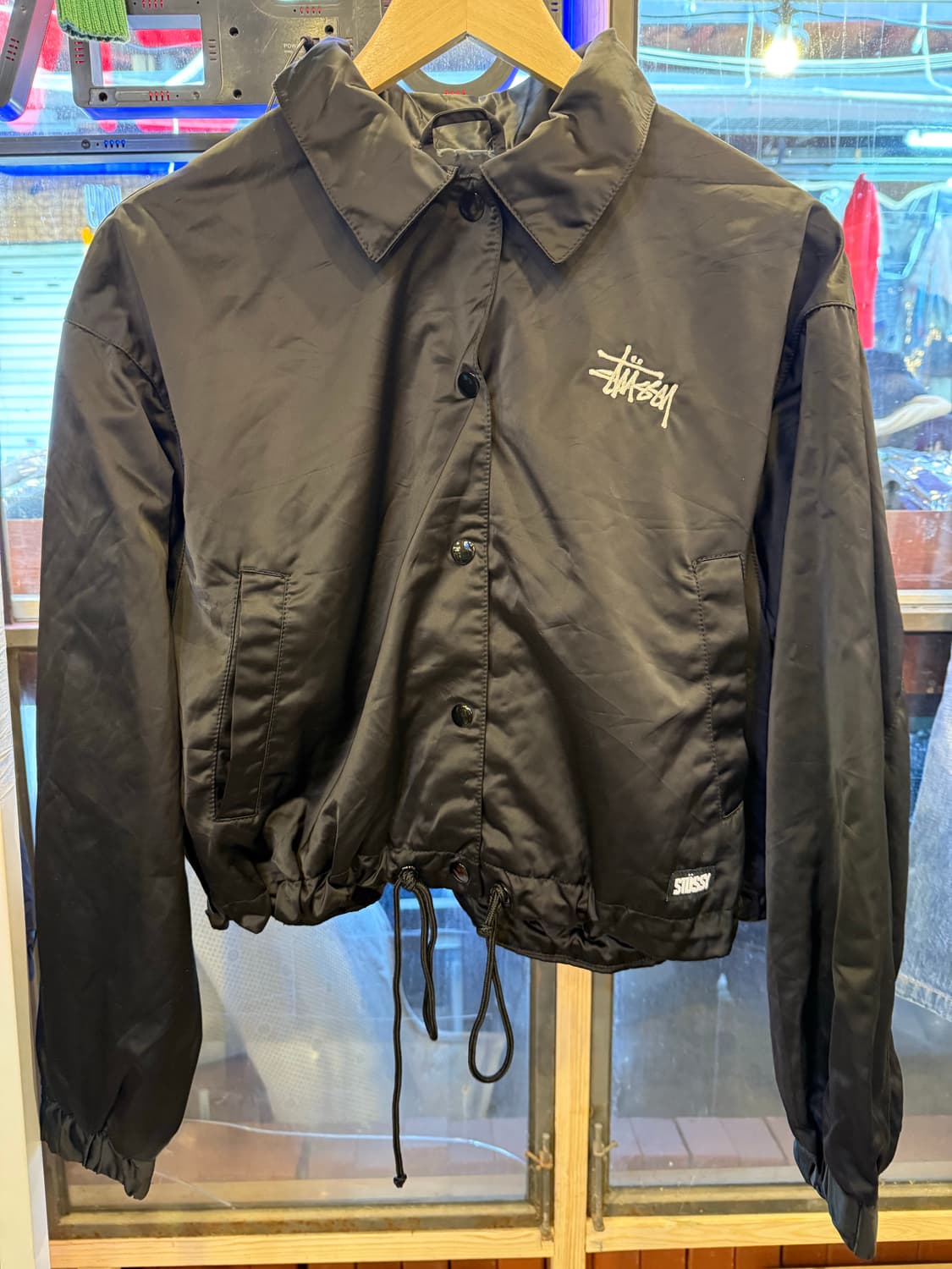 스투시 기어 블랙 크롭 자켓 상품이미지1