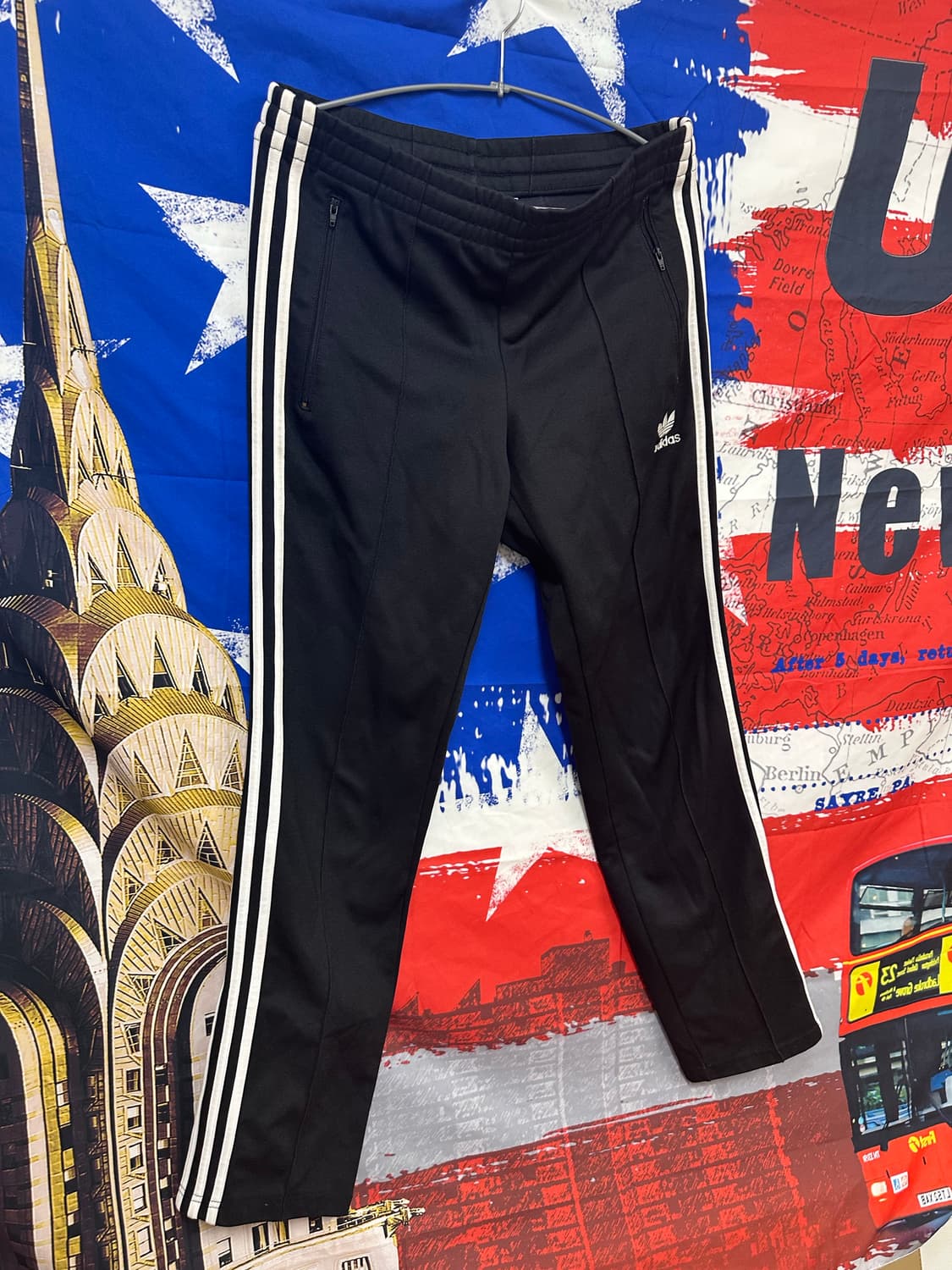 아디다스 유로파 검 흰 트레이닝팬츠 L100 상품이미지3