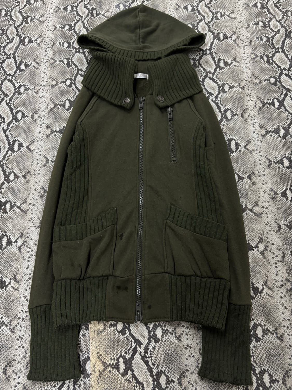 “Vintage” 00’s Y2K Design Khaki Hooded 2 상품이미지1