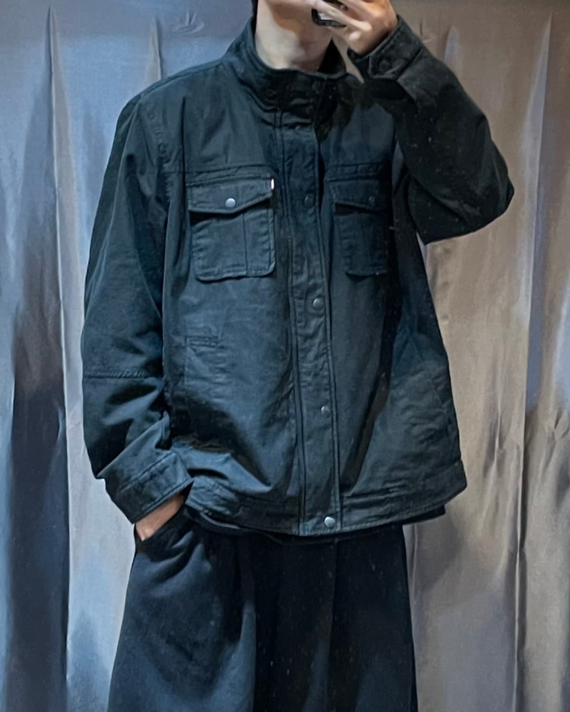 XL 리바이스 투포켓 워시드 블랙 야상 자켓 상품이미지1