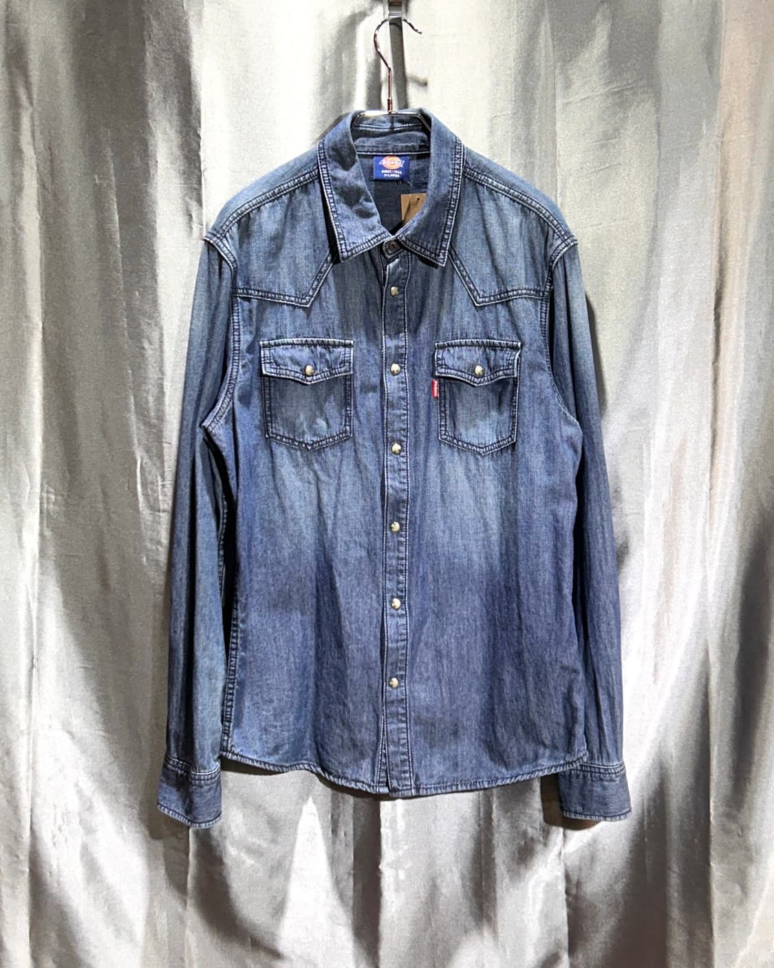 XL 디키즈 빈티지 워싱 데님 웨스턴 셔츠  상품이미지2