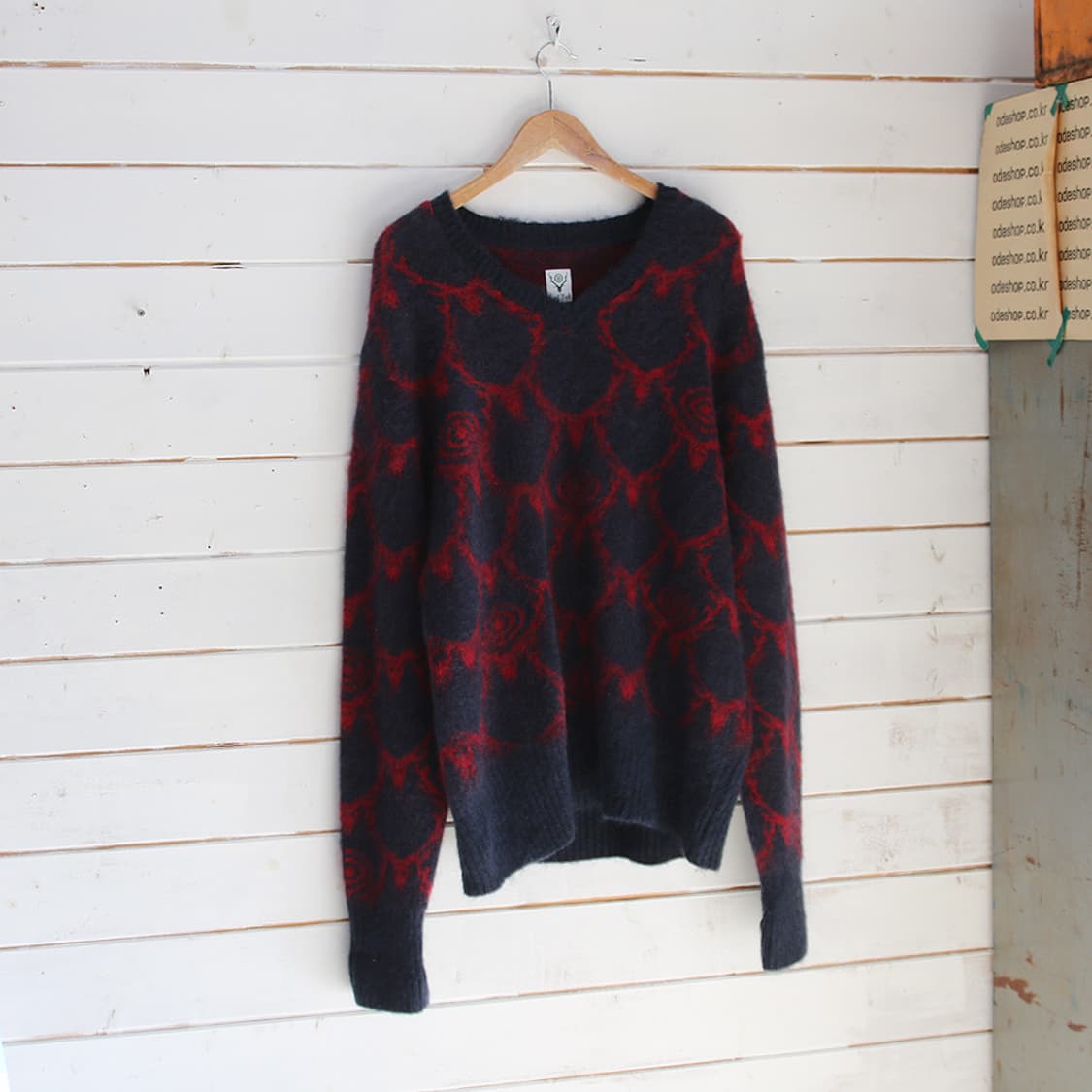 (착용컷) 남이서팔 South2 West8 모헤어 브이넥 니트 (L) 상품이미지2