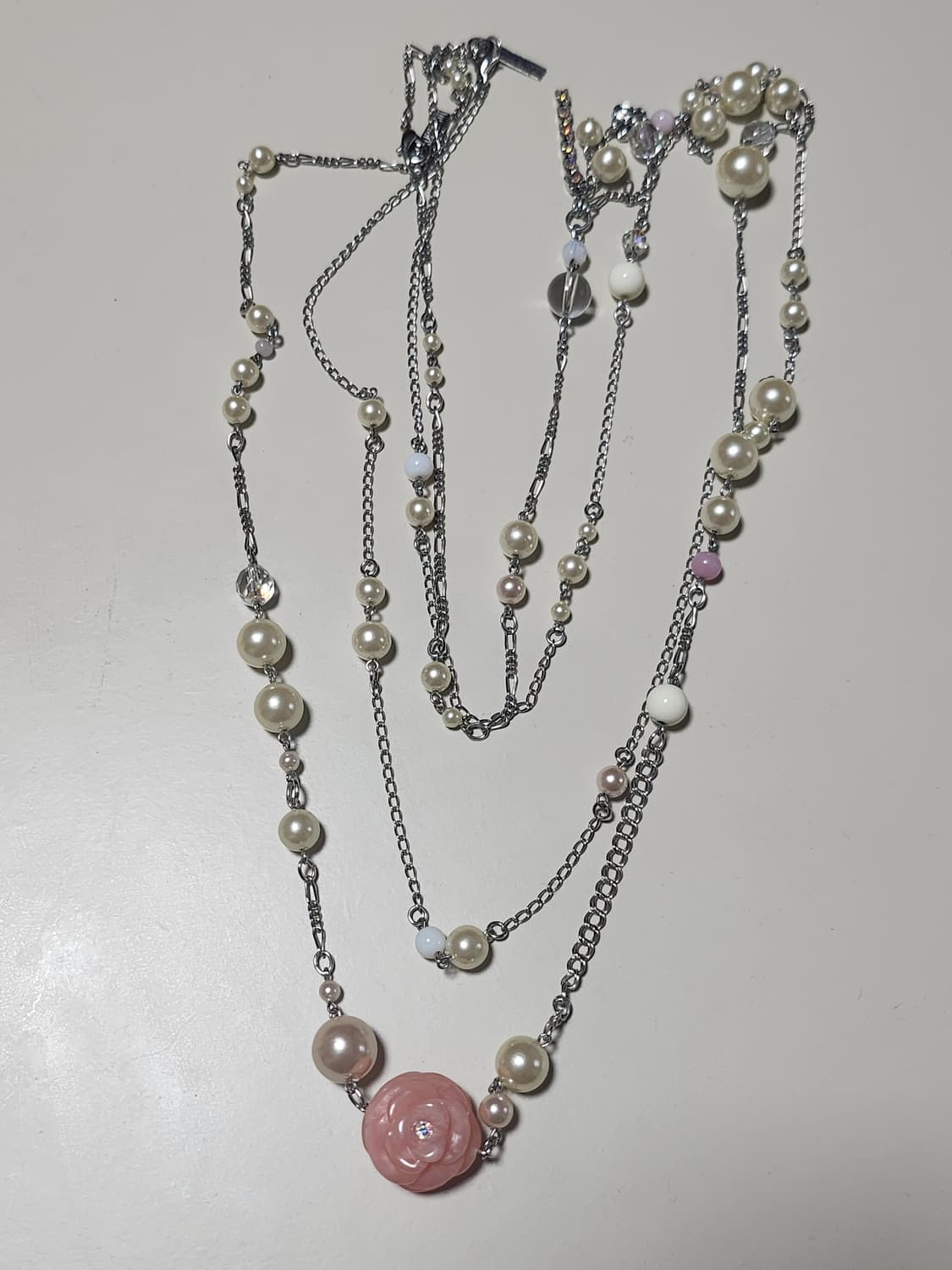 안나수이 진주 꽃 목걸이 상품이미지1