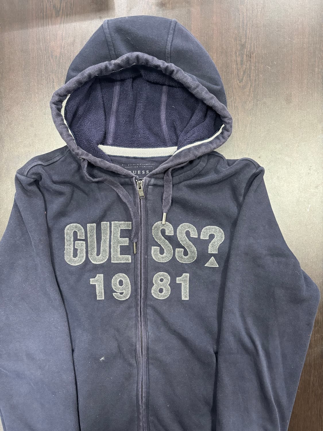 게스 1981 네이비 후드집업 상품이미지2