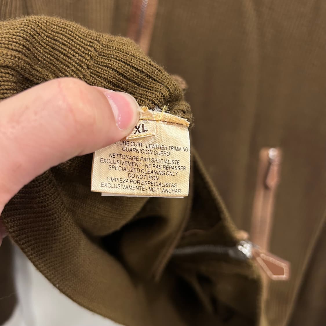 애르메스 울 카라 골지 니트집업 상품이미지4