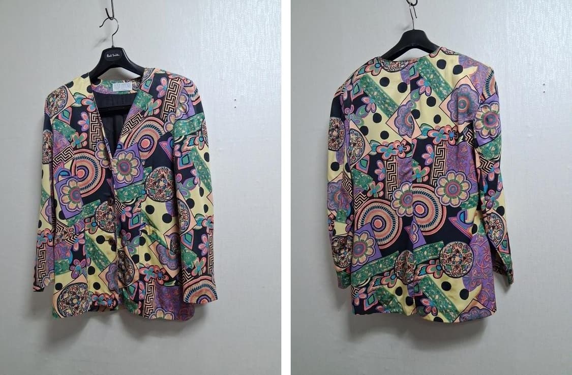 ELISA  화려한 보헤미안 레트로 쟈켓 77크기
이탈리아 겉감 실크같은 상품이미지3
