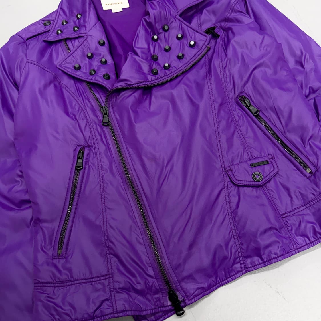 디젤 바이커 유광 퍼플 바람막이 자켓 상품이미지5