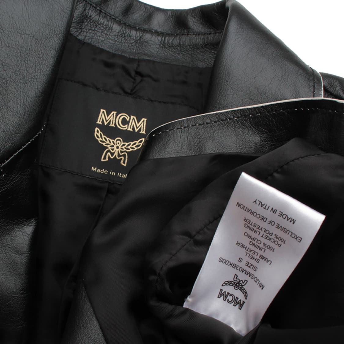 MCM 블랙 램스킨 자켓 66, 77 상품이미지3
