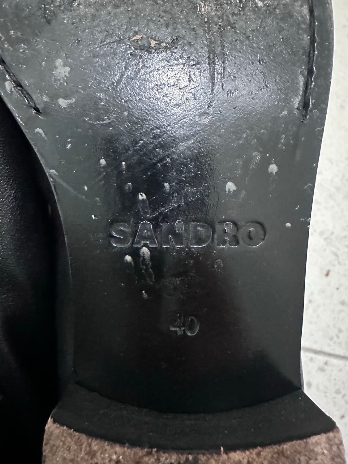 SANDRO 산드로 블랙 레더 슬입온/로퍼 상품이미지6