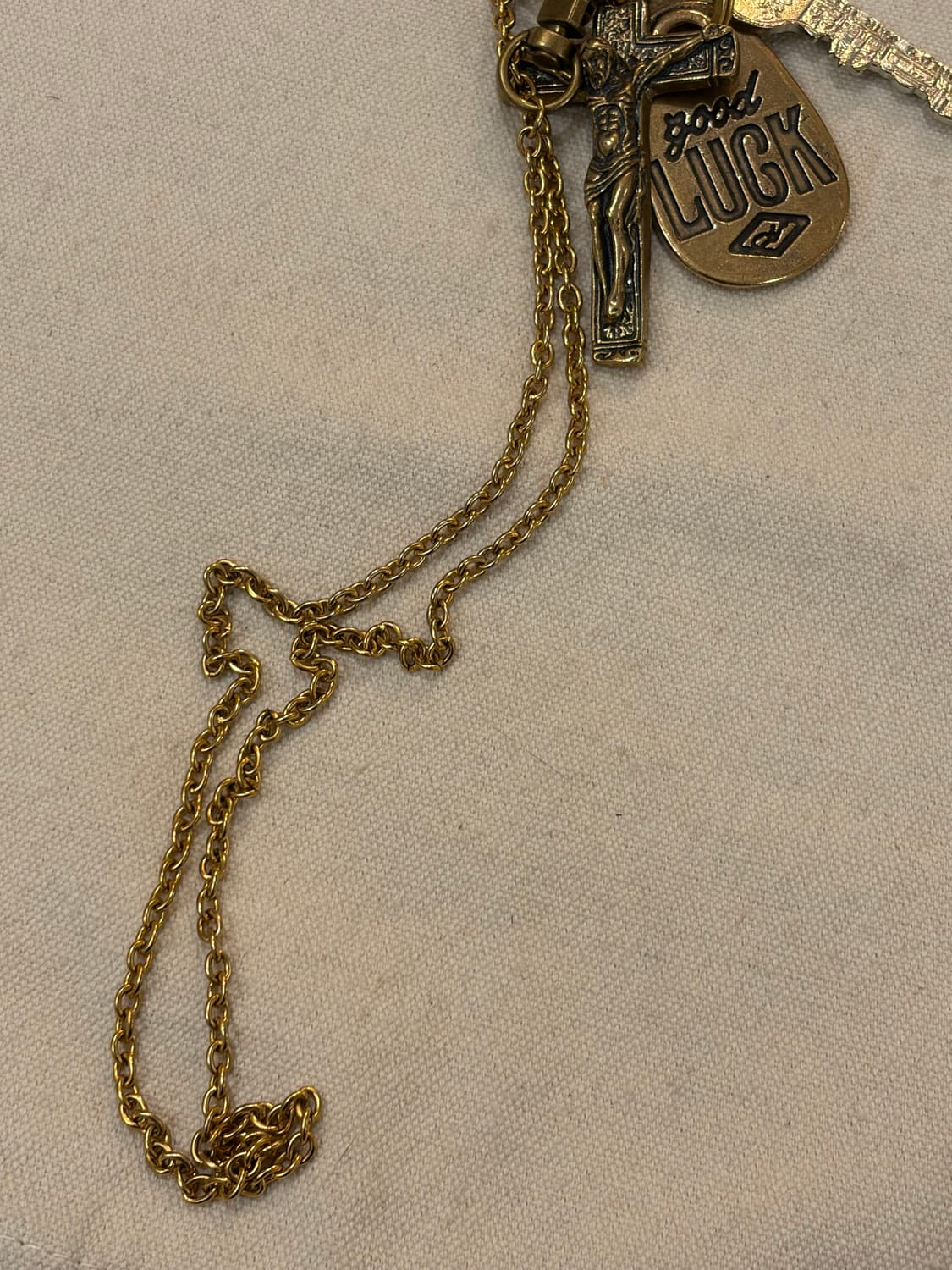 LUCK 크로스 체인 키링 / 감성 빈티지 키링 상품이미지3