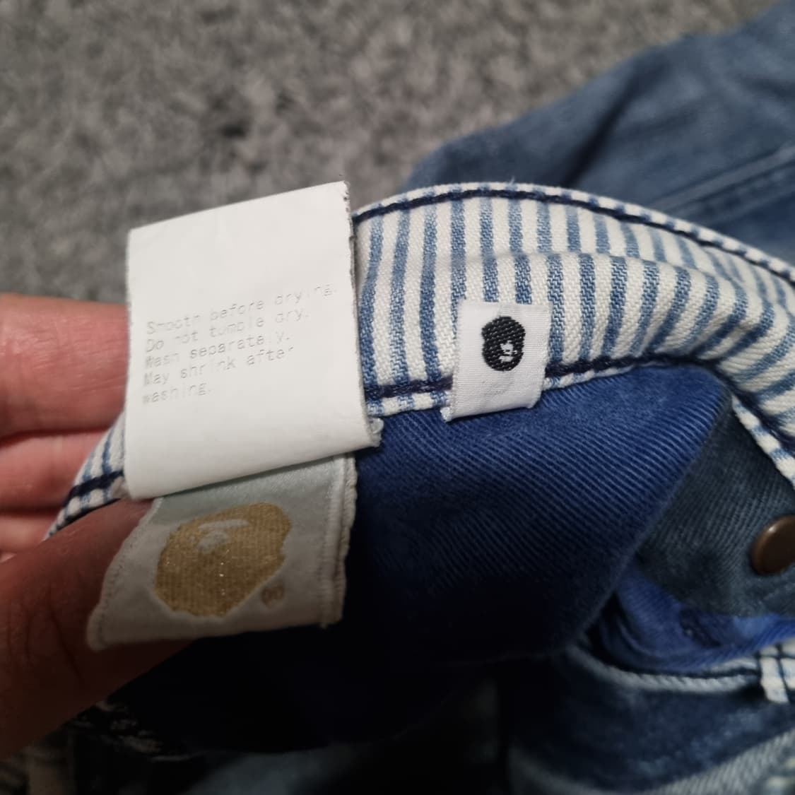 베이프 bape 데님 청바지 데미지진 L 32 34 90s 00s 빈티지 상품이미지7