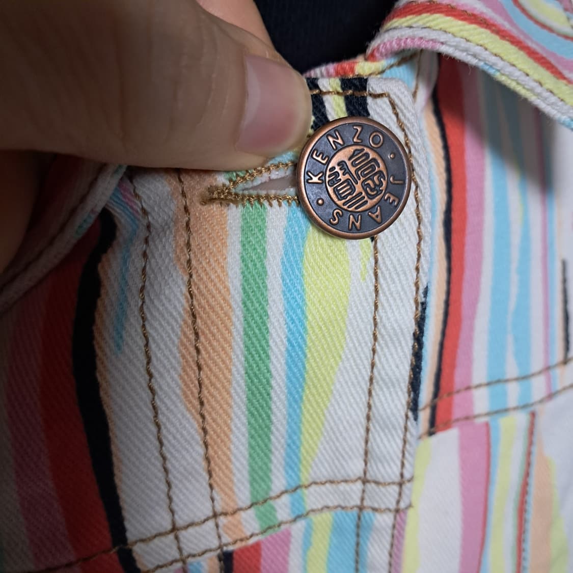 겐조 정품 스트라이프 데님 자켓 40사이즈(약55) 상품이미지5