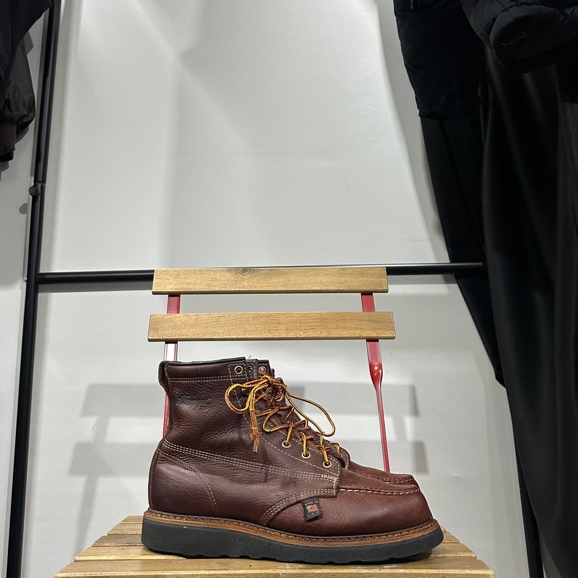 US9 270) 쏘로굿 워커 남성 남자 부추 목토 레더 브라운 상품이미지1