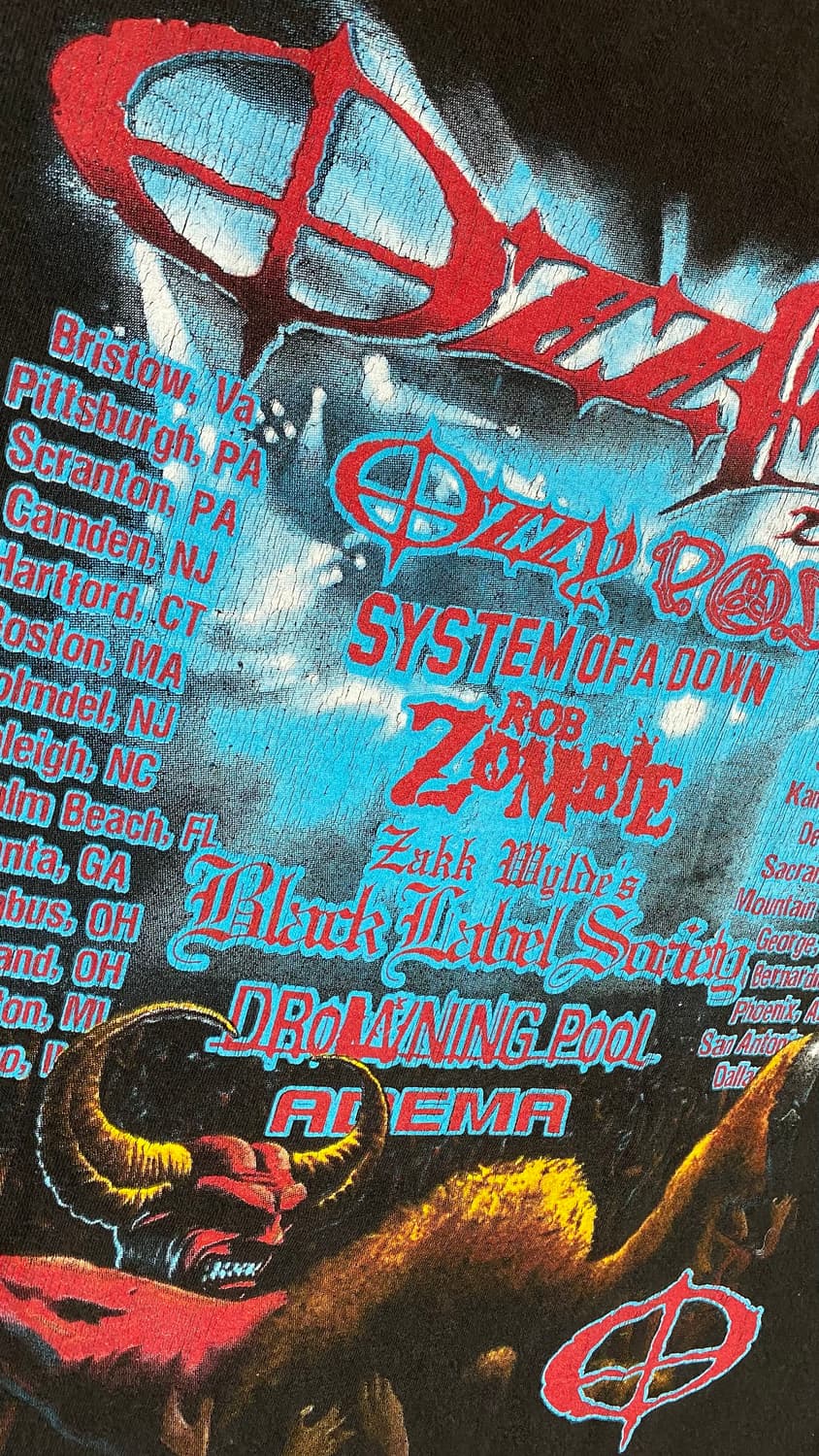 빈티지 2002 오즈페스트 투어 티셔츠 2xl xxl 상품이미지5