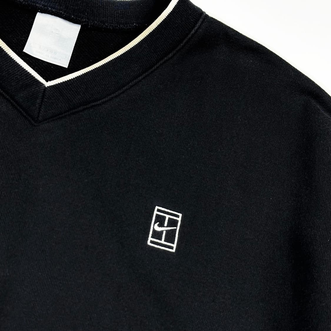 나이키 테니스 올드스쿨 블랙 맨투맨 (L) 상품이미지3