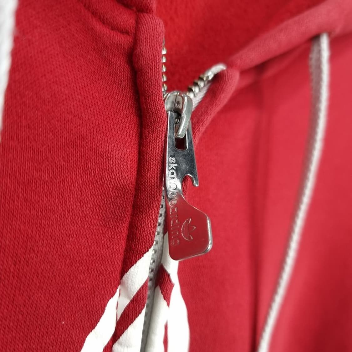 [아디다스 x 마크곤잘레스] 빅로고 프린팅 후드 집업 레드 M19466 상품이미지6